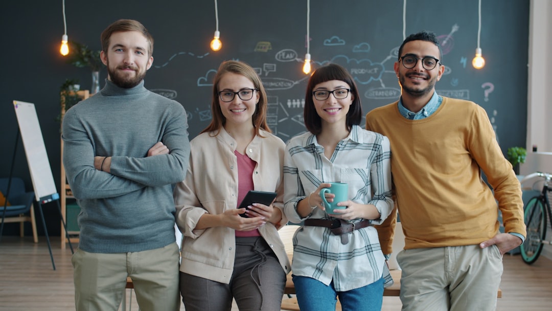Diverse group collaborating together