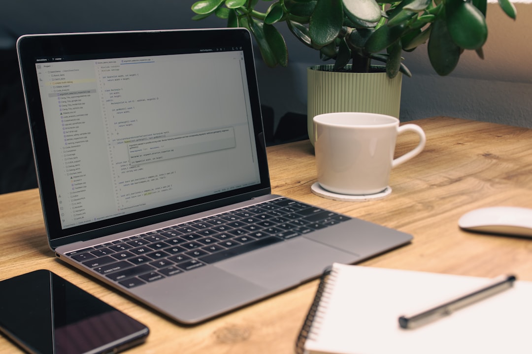 Developer working on custom software